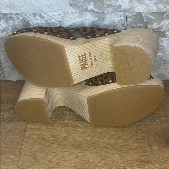 PAIGE Jules Crisscross Platform Real Calf Hair WOMENS Sandals NWT - Picture 7 of 7